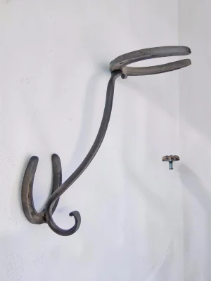 Royalchessset Horseshoe Coat and Hat Wall Hook Heavy Duty Cast Iron Western Decor